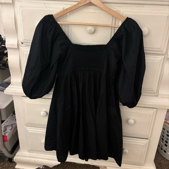 Abercrombie & Fitch Emerson Poplin Puff Sleeve Mini Dress - Picture 4 of 5